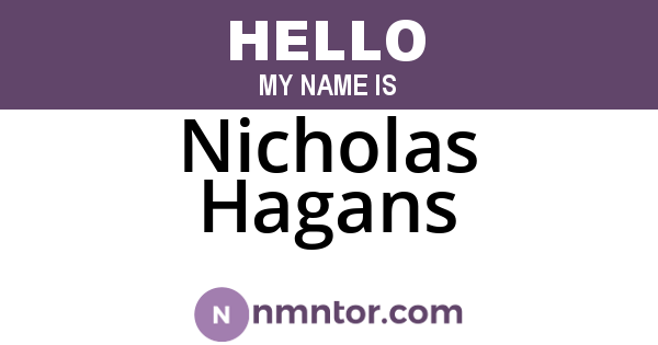 Nicholas Hagans