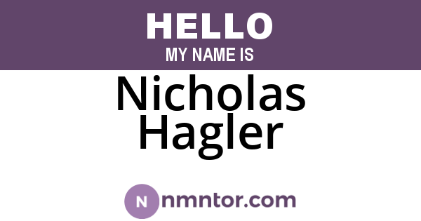 Nicholas Hagler
