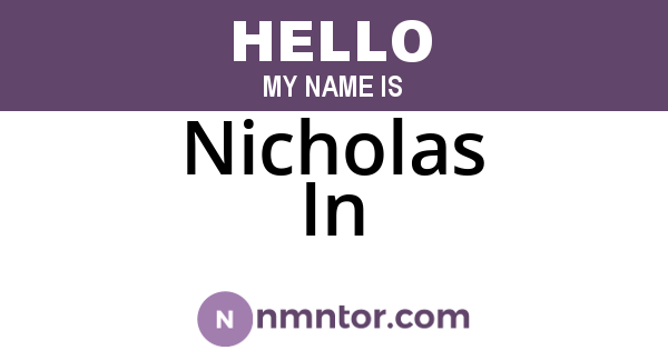 Nicholas In