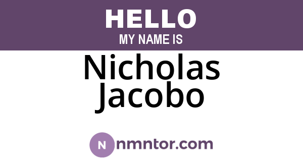 Nicholas Jacobo