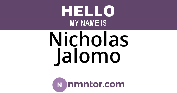 Nicholas Jalomo