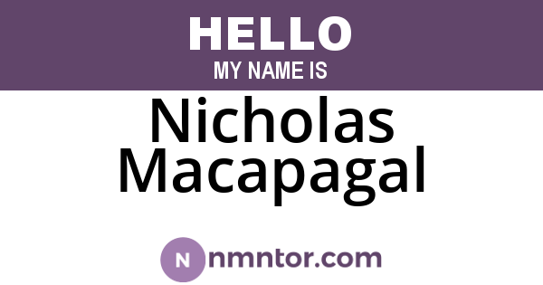 Nicholas Macapagal