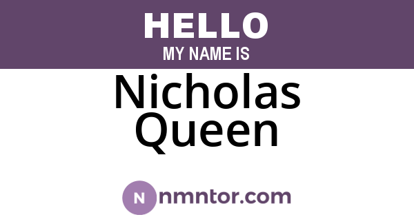 Nicholas Queen