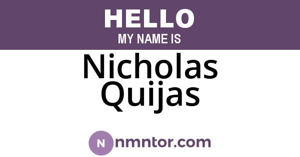 Nicholas Quijas