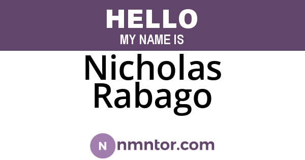 Nicholas Rabago