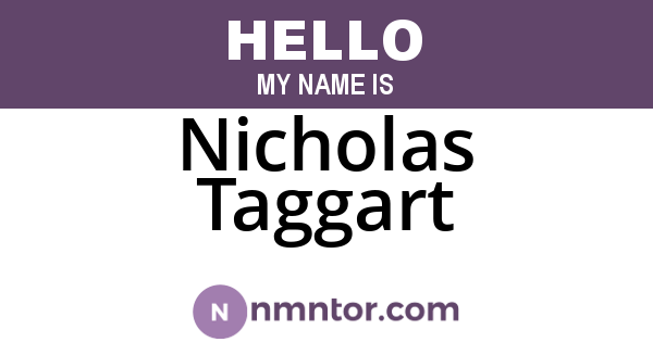 Nicholas Taggart
