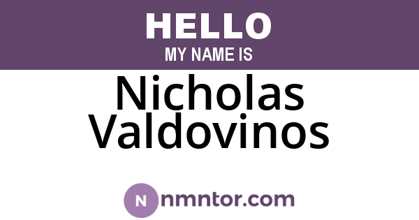 Nicholas Valdovinos