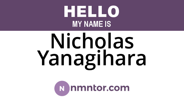 Nicholas Yanagihara