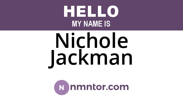 Nichole Jackman
