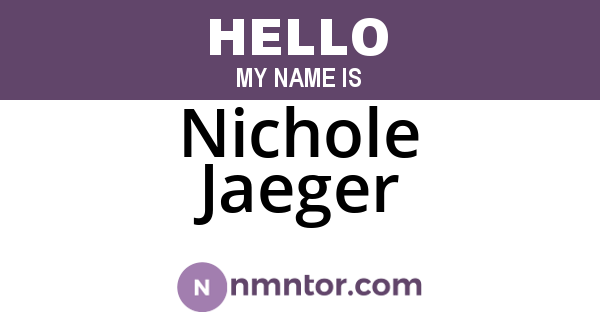 Nichole Jaeger