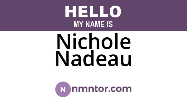 Nichole Nadeau