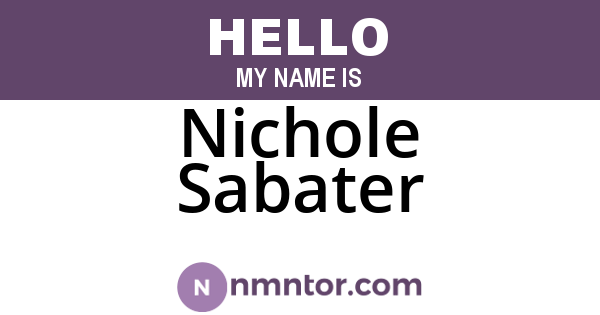 Nichole Sabater