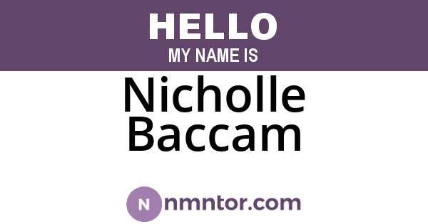 Nicholle Baccam