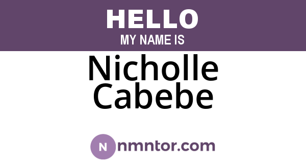 Nicholle Cabebe