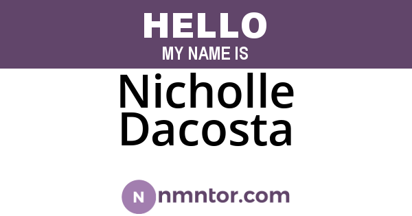 Nicholle Dacosta