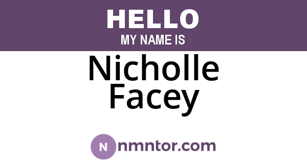 Nicholle Facey