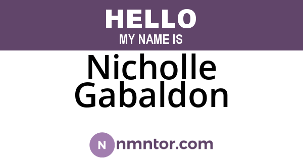 Nicholle Gabaldon