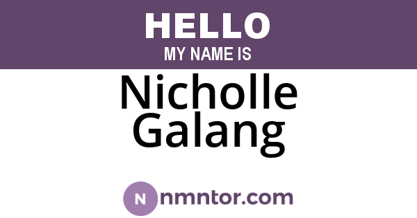 Nicholle Galang