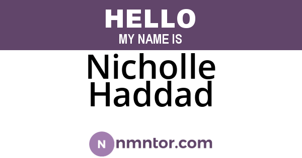 Nicholle Haddad