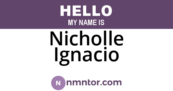 Nicholle Ignacio