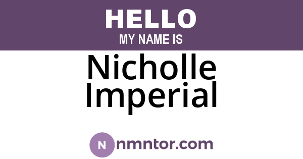 Nicholle Imperial