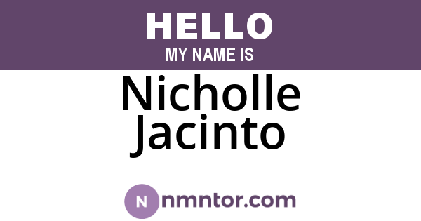 Nicholle Jacinto