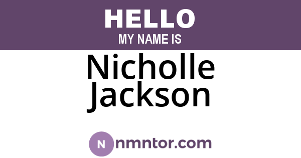 Nicholle Jackson