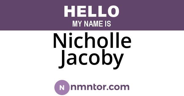 Nicholle Jacoby