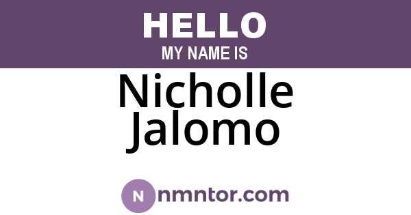 Nicholle Jalomo