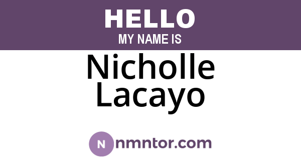 Nicholle Lacayo