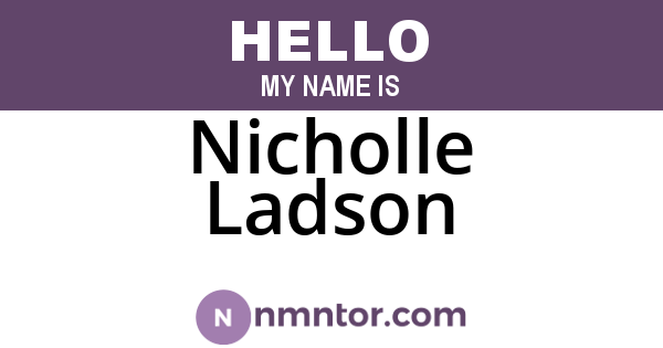 Nicholle Ladson