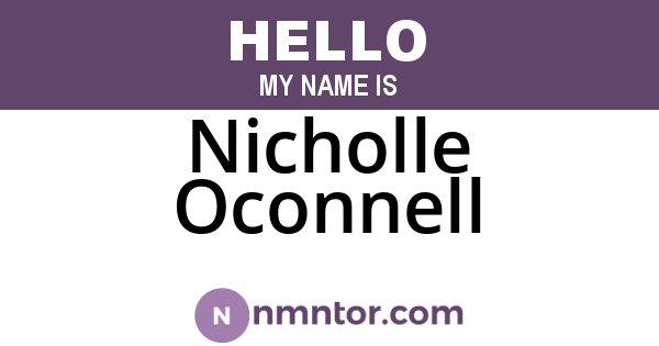 Nicholle Oconnell