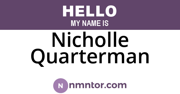 Nicholle Quarterman