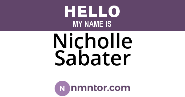 Nicholle Sabater