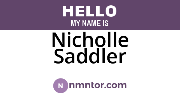 Nicholle Saddler