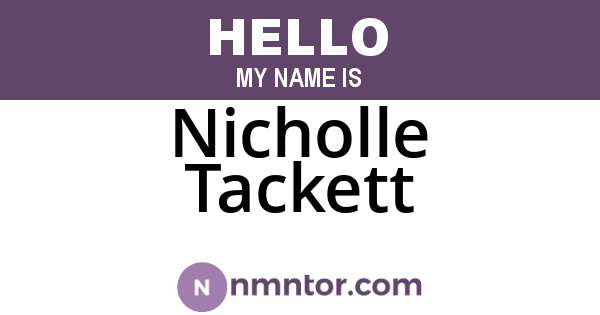 Nicholle Tackett
