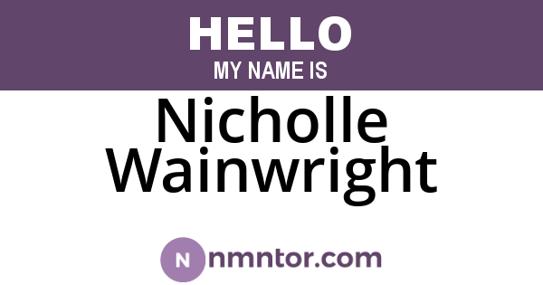 Nicholle Wainwright