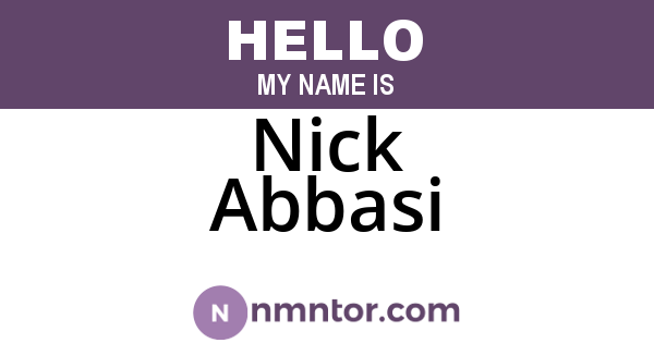 Nick Abbasi