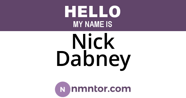 Nick Dabney