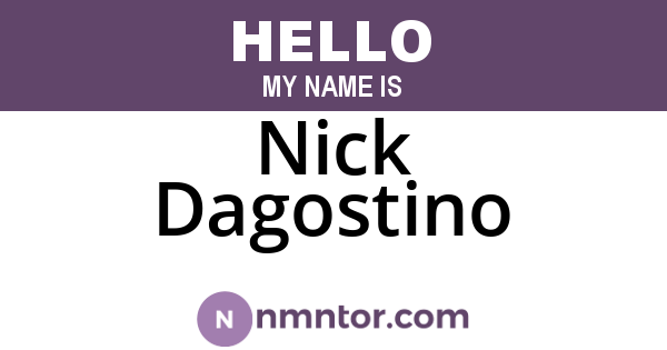 Nick Dagostino