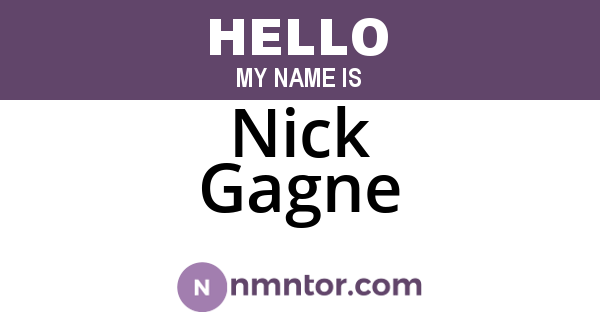 Nick Gagne