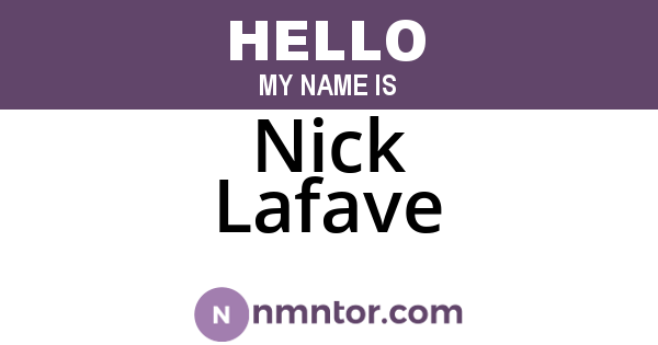 Nick Lafave