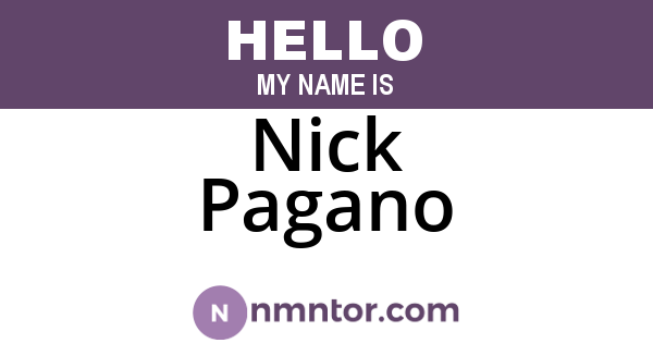 Nick Pagano