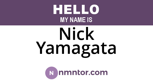 Nick Yamagata