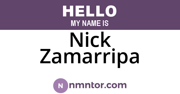 Nick Zamarripa
