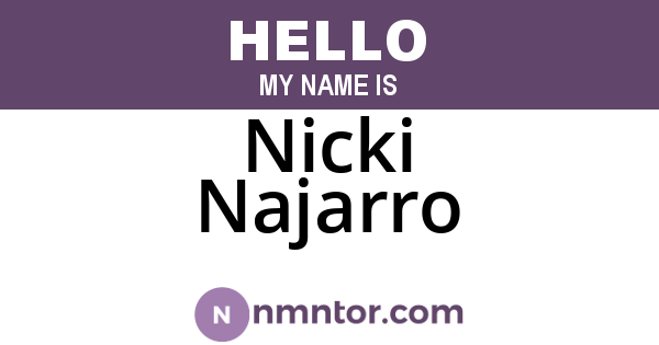 Nicki Najarro