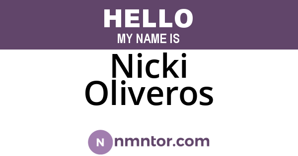 Nicki Oliveros