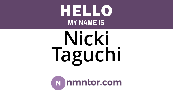 Nicki Taguchi