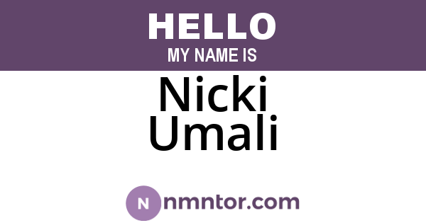 Nicki Umali