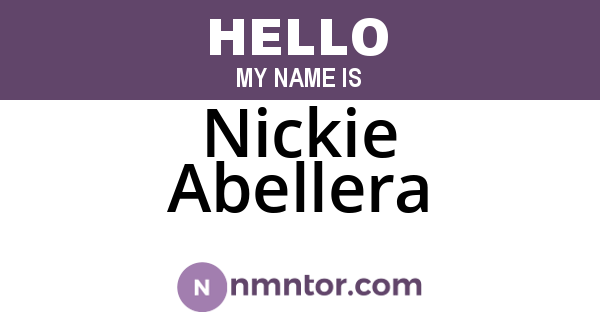 Nickie Abellera